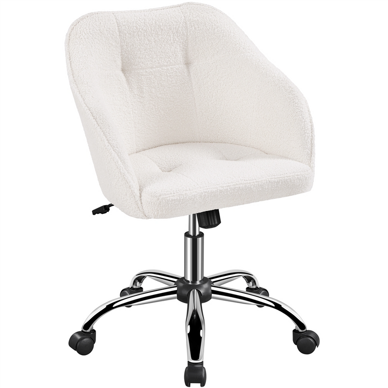 Yaheetech Adjustable Velvet Modern Desk Chair