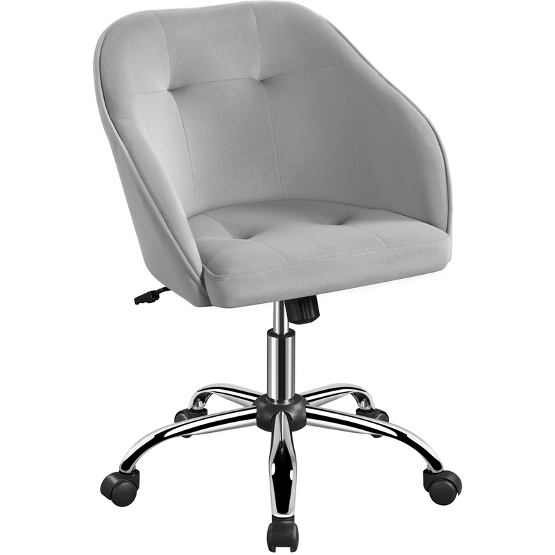 Yaheetech Adjustable Velvet Modern Desk Chair