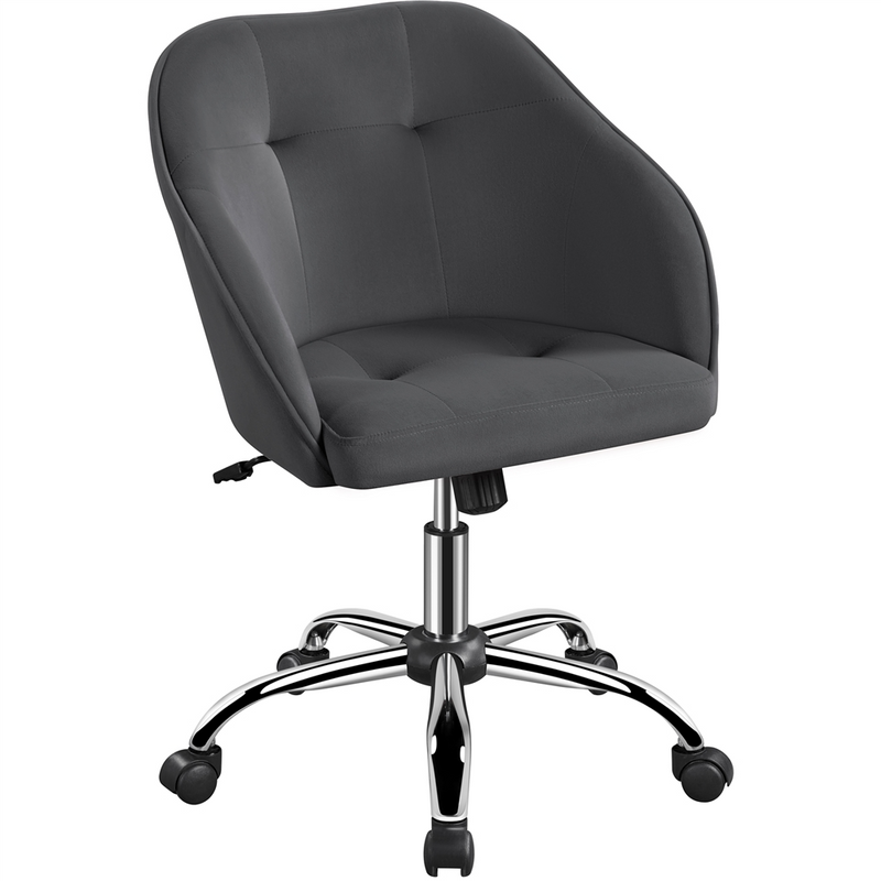 Yaheetech Adjustable Velvet Modern Desk Chair