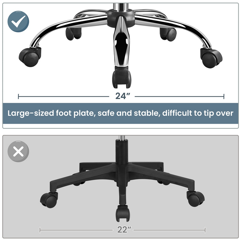 Yaheetech Adjustable Velvet Modern Desk Chair