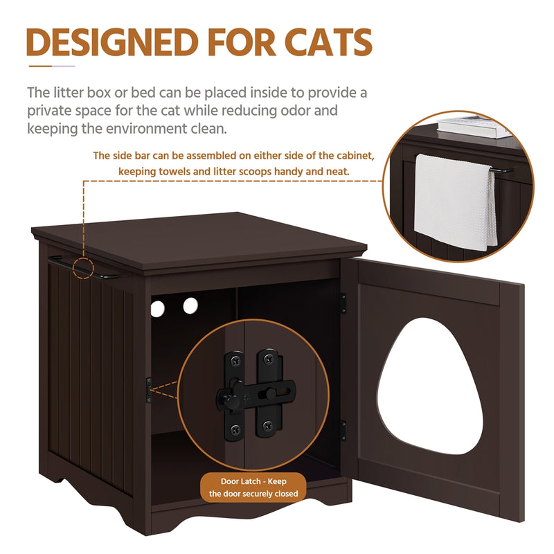 PAWSCOO  Cat Litter Box Enclosure