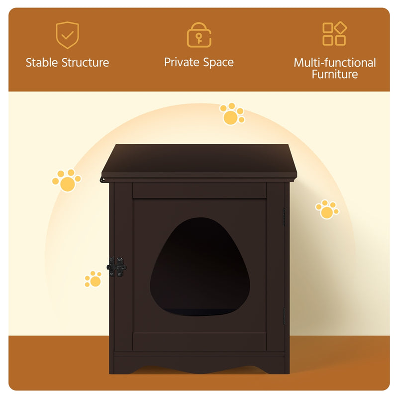 PAWSCOO  Cat Litter Box Enclosure