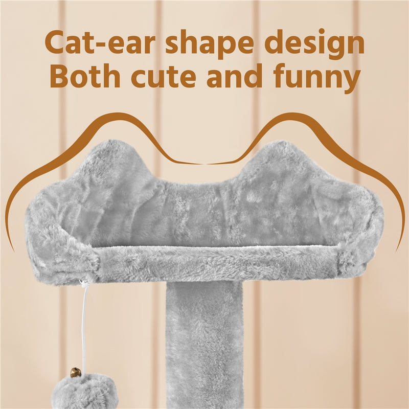 Yaheetech 62.5″ H Cat Tree w/ 2 Condos