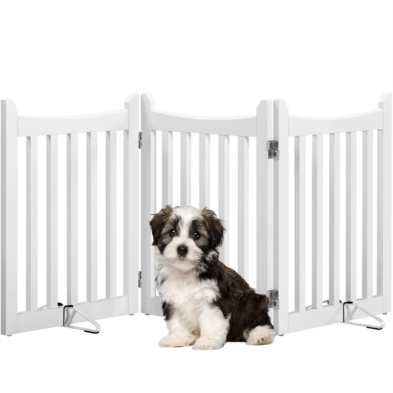 Yaheetech 24″ Tall Wooden Three-Panel Pet Puppy Fence/Gate