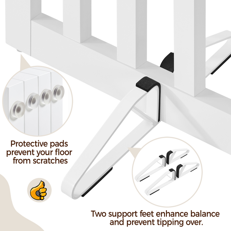 Yaheetech Freestanding Wooden Four-Panel Pet Puppy Fence