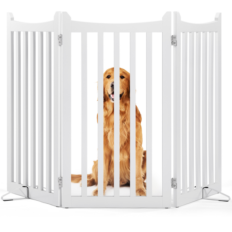 Yaheetech 36″  Freestanding Tall Wooden Pet Gate