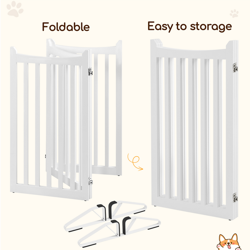 Yaheetech 36″  Freestanding Tall Wooden Pet Gate