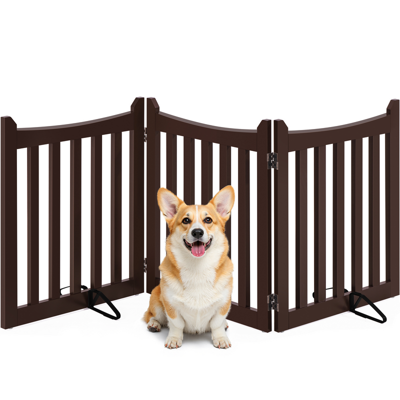 Yaheetech 24″ Tall Wooden Three-Panel Pet Puppy Fence/Gate