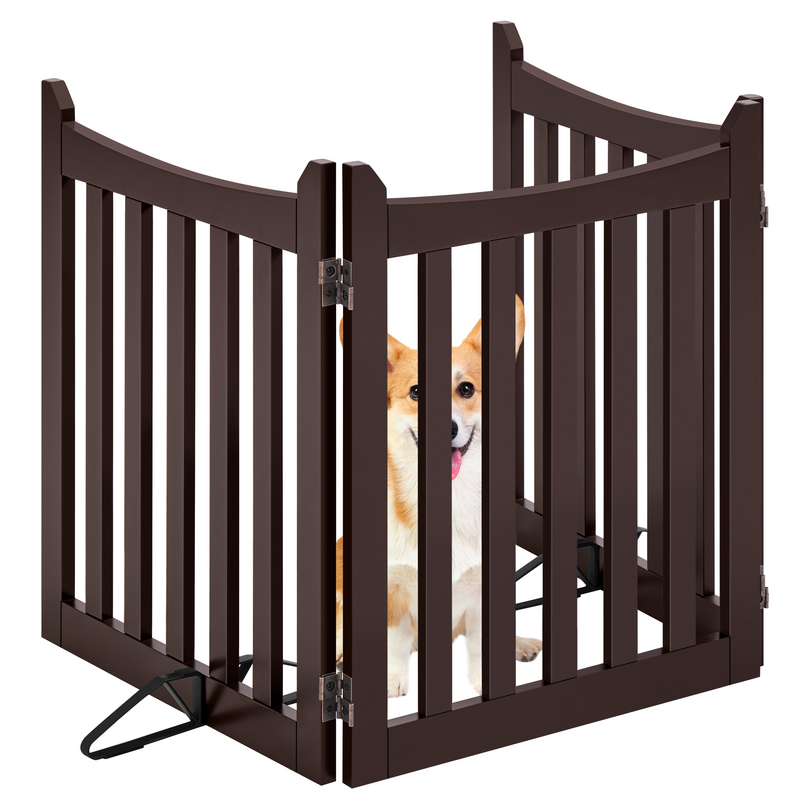 Yaheetech 24″ Tall Wooden Three-Panel Pet Puppy Fence/Gate