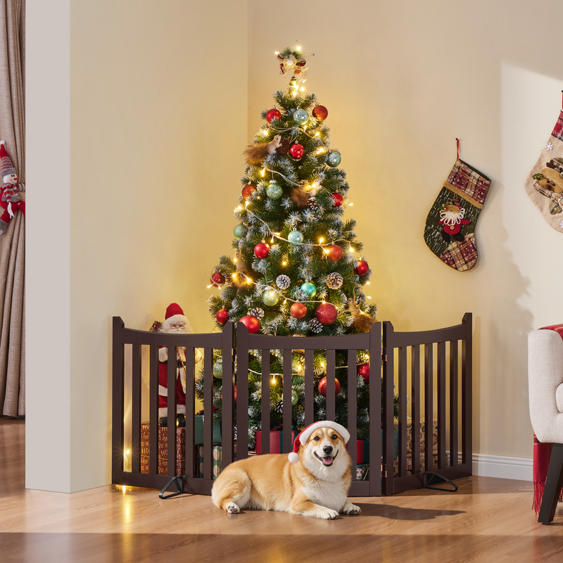Yaheetech 24″ Tall Wooden Three-Panel Pet Puppy Fence/Gate