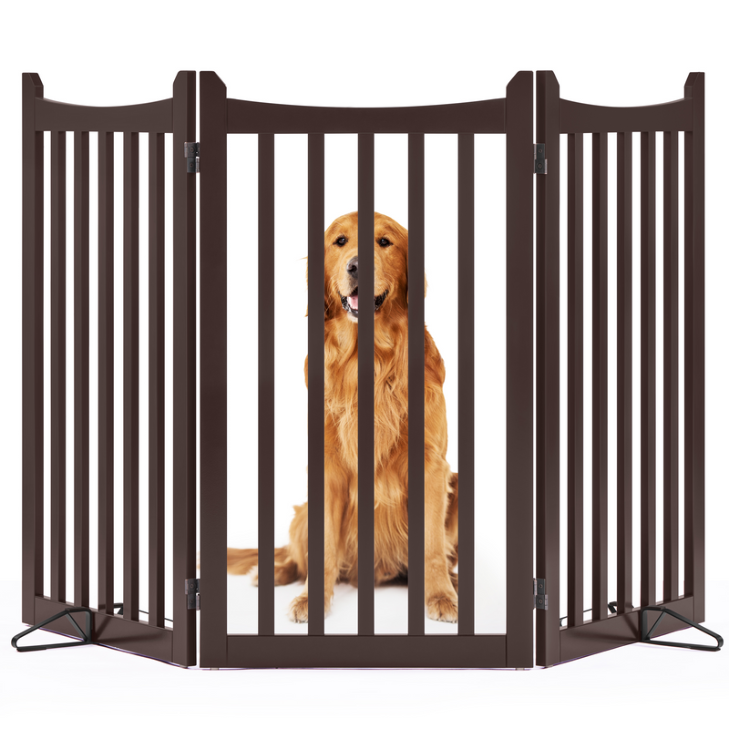 Yaheetech 36″  Freestanding Tall Wooden Pet Gate