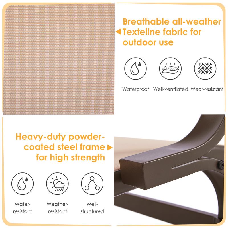 Yaheetech Outdoor Patio Swing Gliding Chair