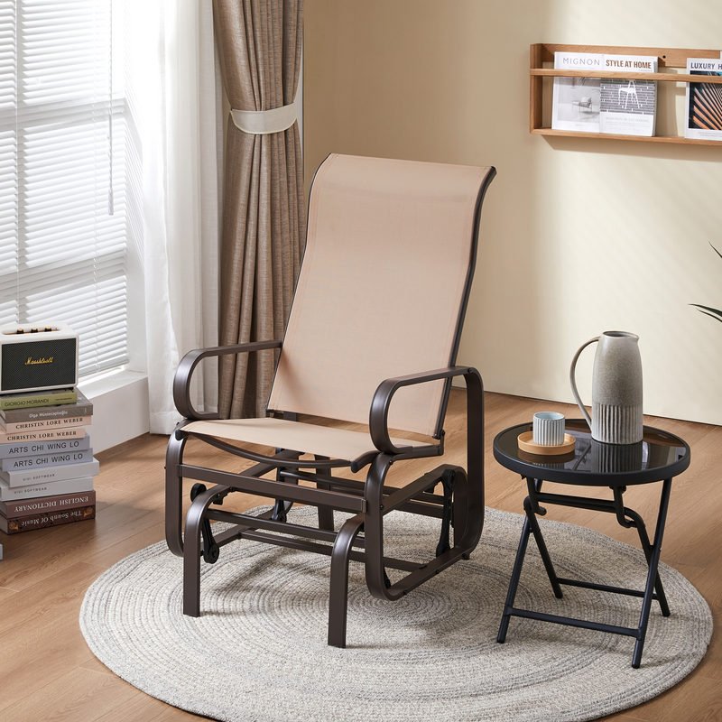 Yaheetech Outdoor Patio Swing Gliding Chair