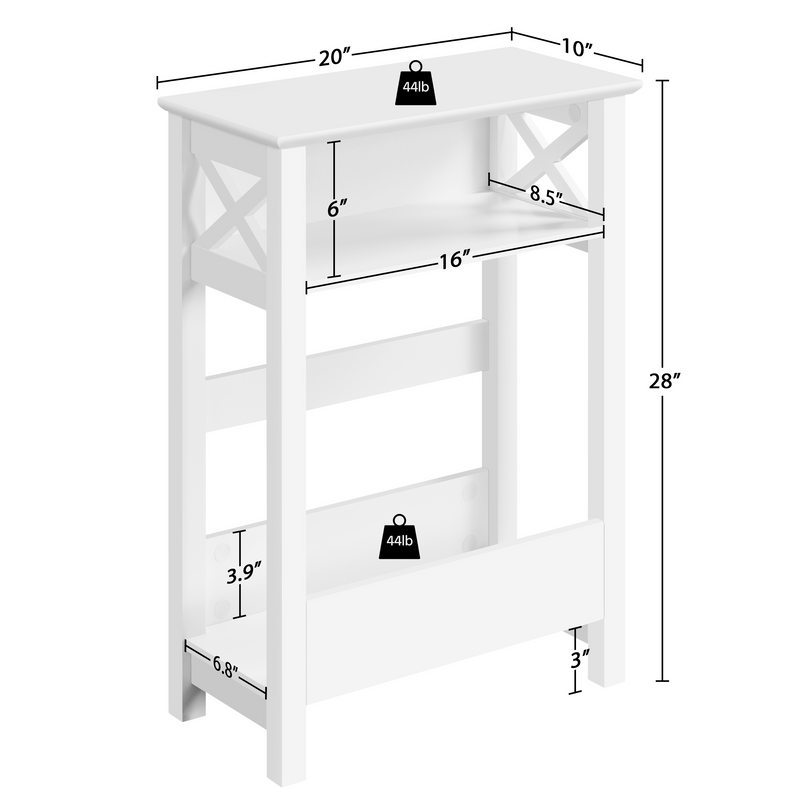 Yaheetech Slim 3-Tier Sofa Side Table