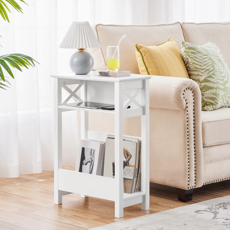 Yaheetech Slim 3-Tier Sofa Side Table
