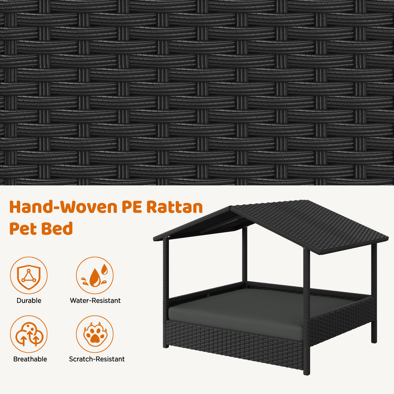 Yaheetech Outdoor Rattan Pet House