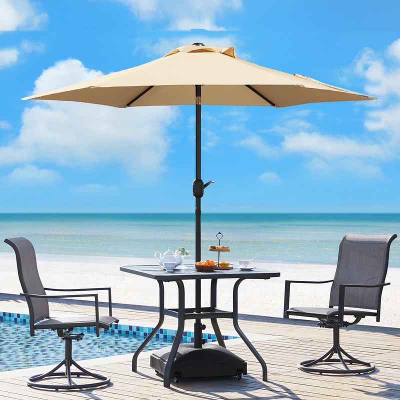 Yaheetech Capacity Square Fillable Rolling Patio Umbrella Base Stand