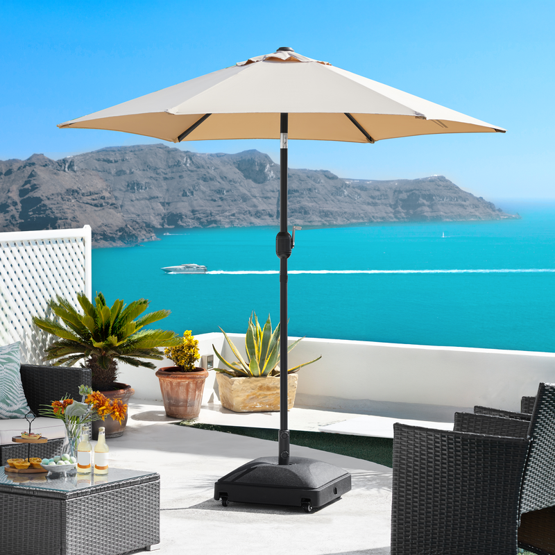Yaheetech Capacity Square Fillable Rolling Patio Umbrella Base Stand