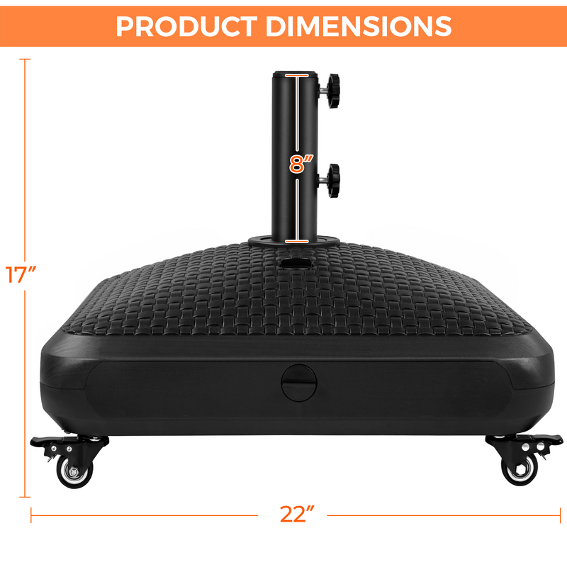 Yaheetech Fillable Rolling Patio Umbrella Base Stand