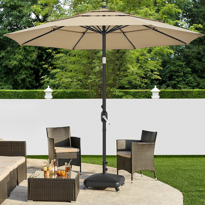 Yaheetech Fillable Rolling Patio Umbrella Base Stand