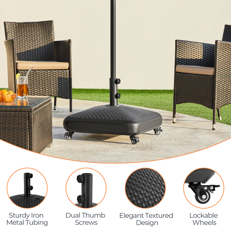 Yaheetech Fillable Rolling Patio Umbrella Base Stand