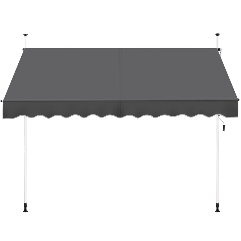 SOBERINE Manual Retractable Awning with Adjustable Angle & Height