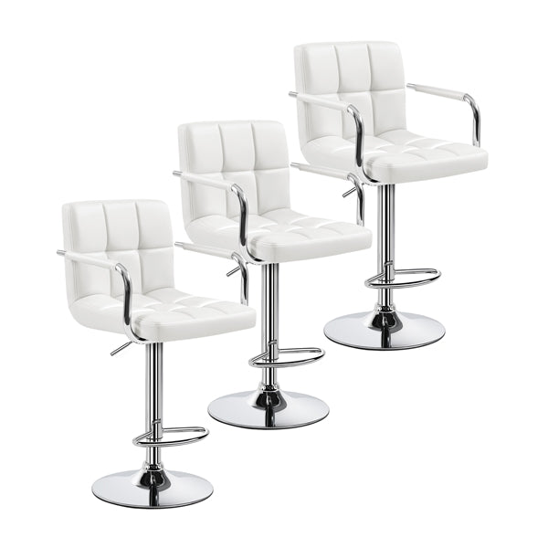 Yaheetech PU Leather Adjustable Swivel Barstools