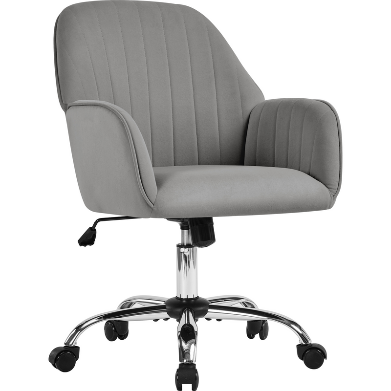Yaheetech Adjustable Modern Velvet Desk Chair