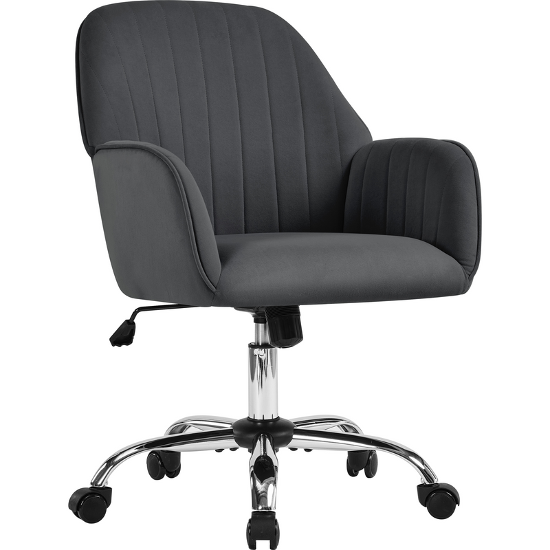 Yaheetech Adjustable Modern Velvet Desk Chair