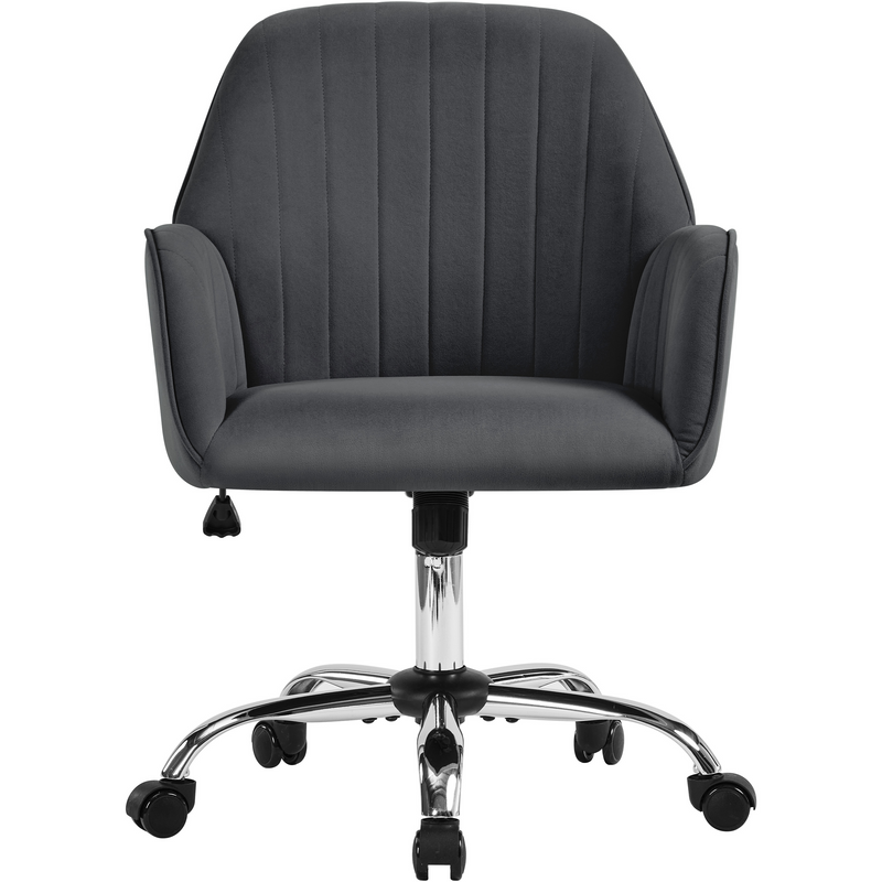 Yaheetech Adjustable Modern Velvet Desk Chair