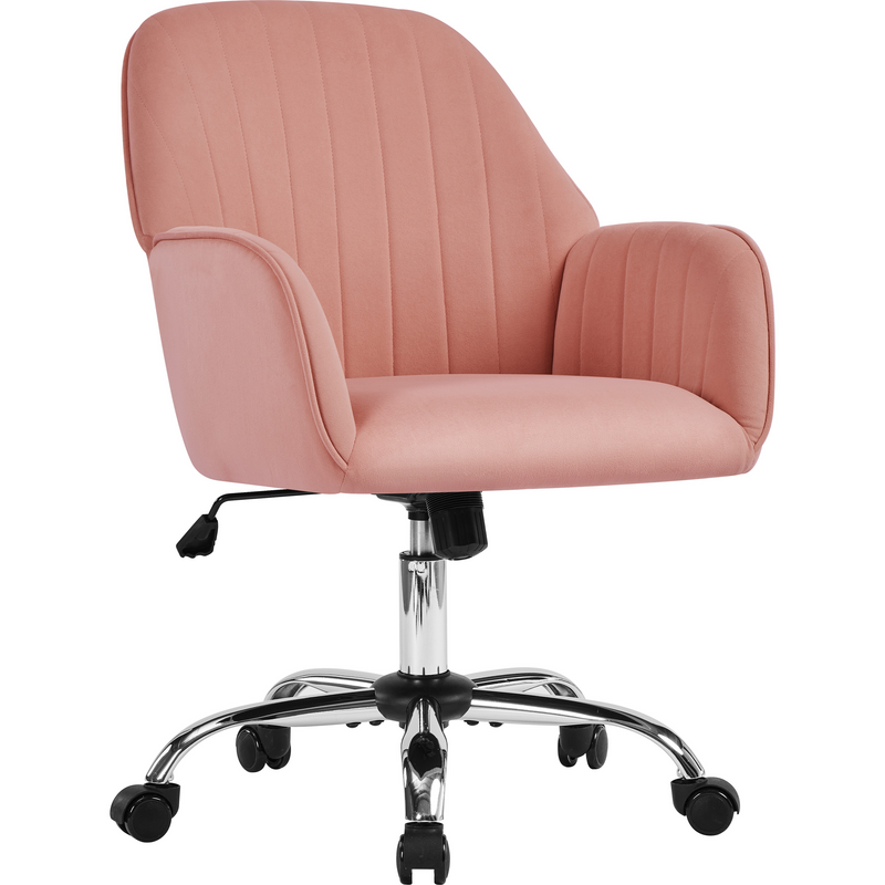 Yaheetech Adjustable Modern Velvet Desk Chair