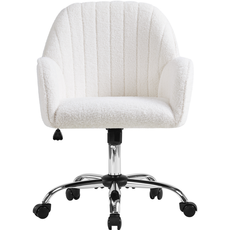 Yaheetech Adjustable Modern Boucle Desk Chair
