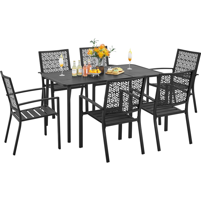Yaheetech 2pcs Outdoor Patio Dining Chairs