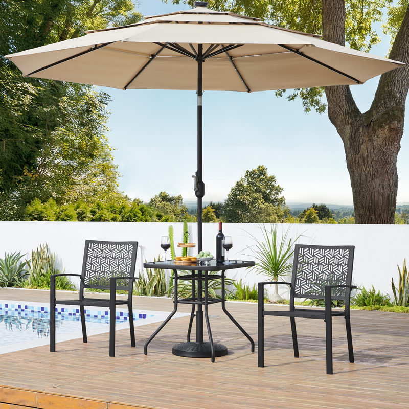 Yaheetech 2pcs Outdoor Patio Dining Chairs