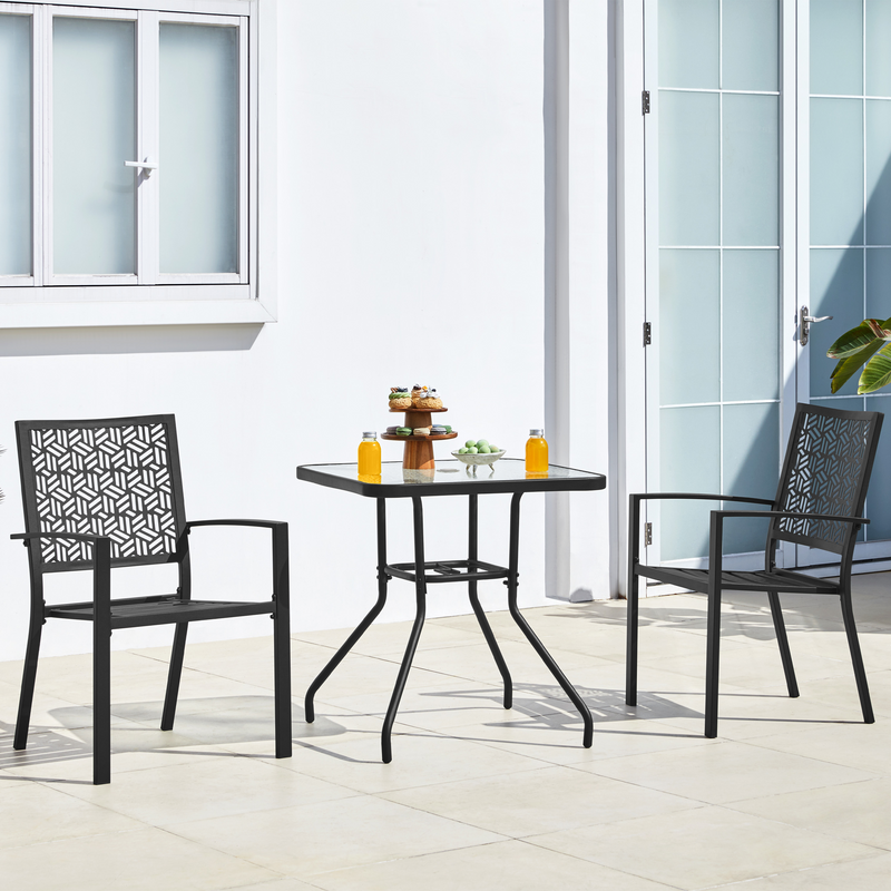 Yaheetech 2pcs Outdoor Patio Dining Chairs