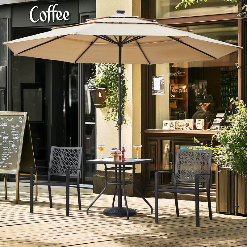 Yaheetech 2pcs Outdoor Patio Dining Chairs