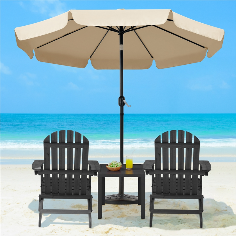 Yaheetech Square Outdoor Rust-Resistant Metal Side Table