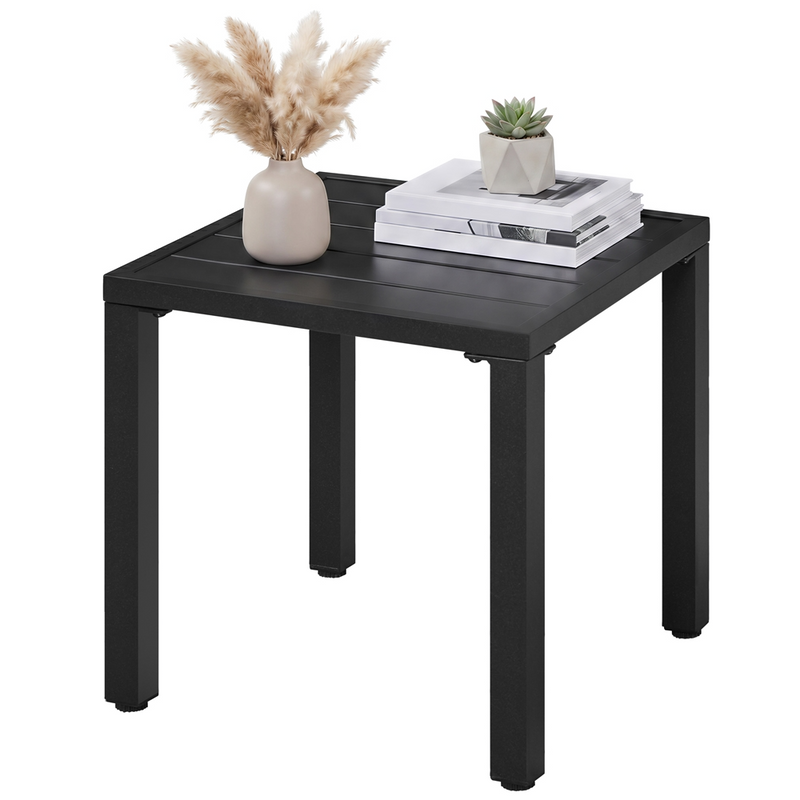 Yaheetech Square Outdoor Rust-Resistant Metal Side Table