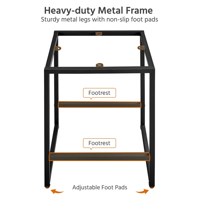 Yaheetech Set of 2 Modern Faux Leather Bar Stools