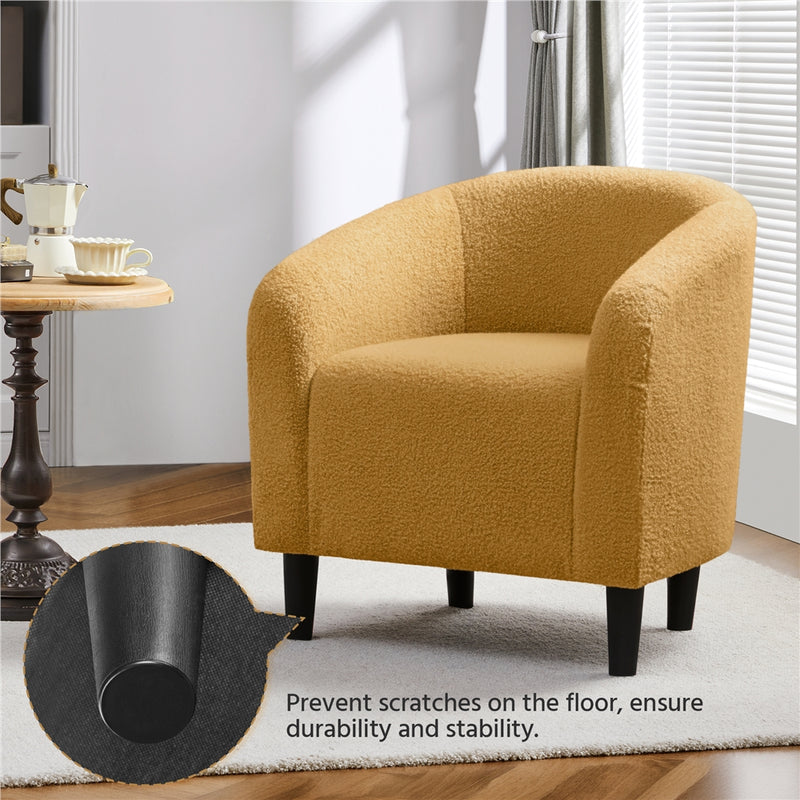 Yaheetech  Set of 2 Modern Boucle Barrel Chair