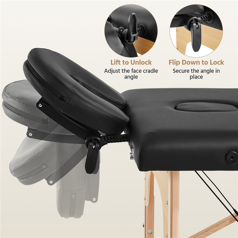 Yaheetech Adjustable Massage Table Bed