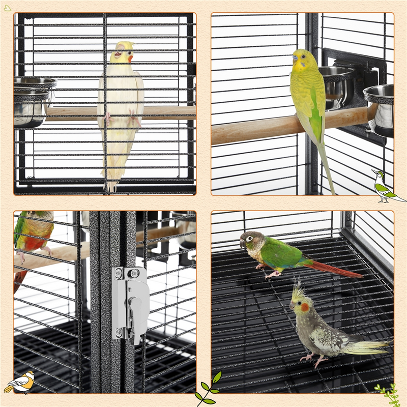 Yaheetech Portable Handle Metal Bird Carrier