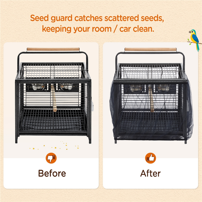 Yaheetech Portable Handle Metal Bird Carrier