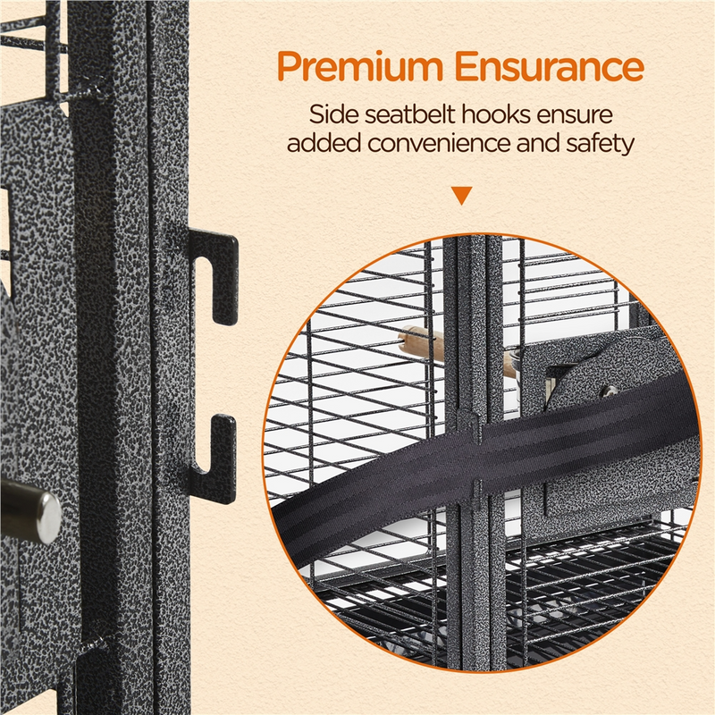 Yaheetech Portable Handle Metal Bird Carrier