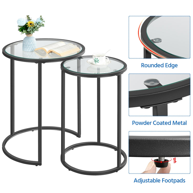 Yaheetech Nesting Side Tables