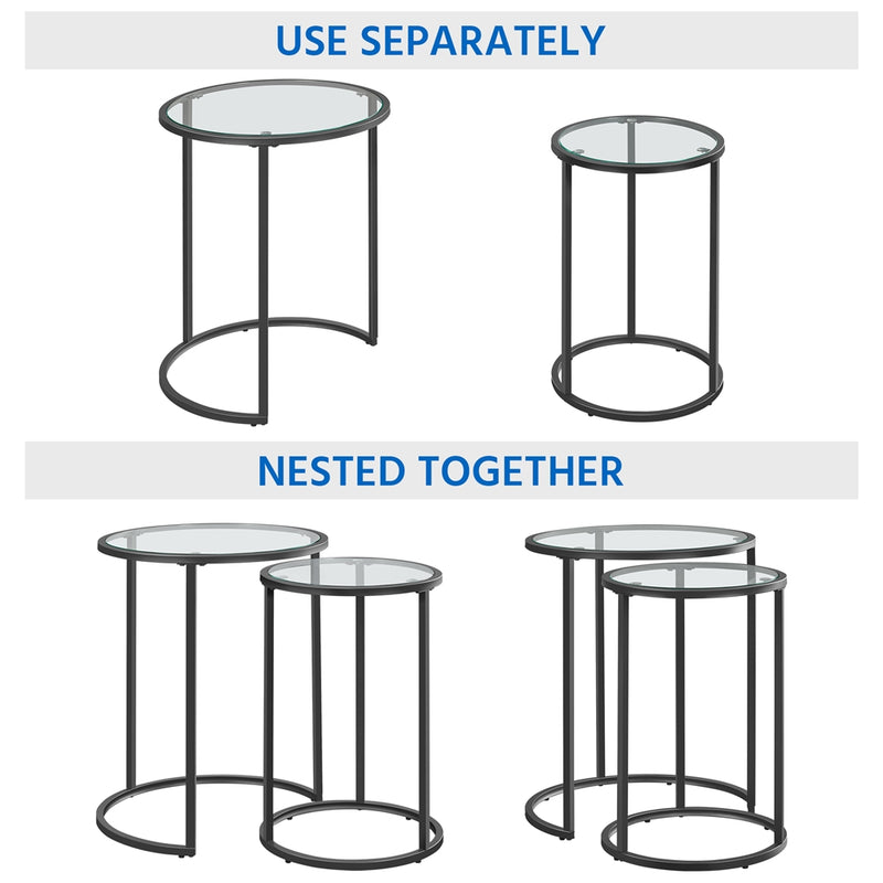 Yaheetech Nesting Side Tables