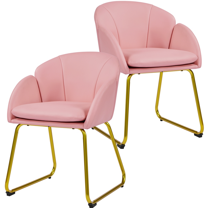 Yaheetech Flower Shape Faux Leather Armchair
