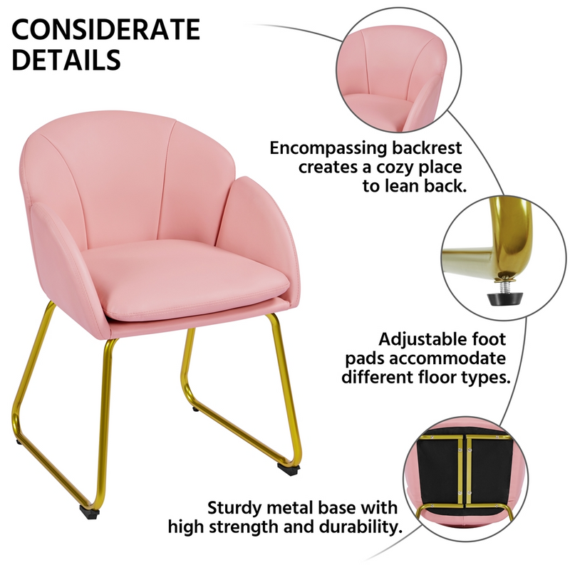 Yaheetech Flower Shape Faux Leather Armchair