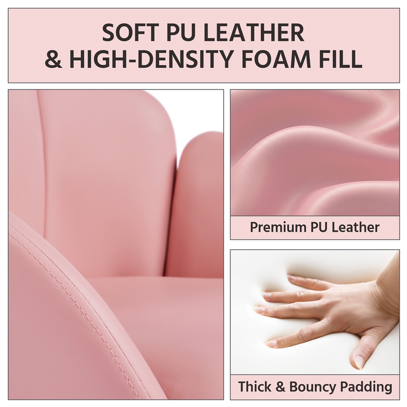 Yaheetech Flower Shape Faux Leather Armchair