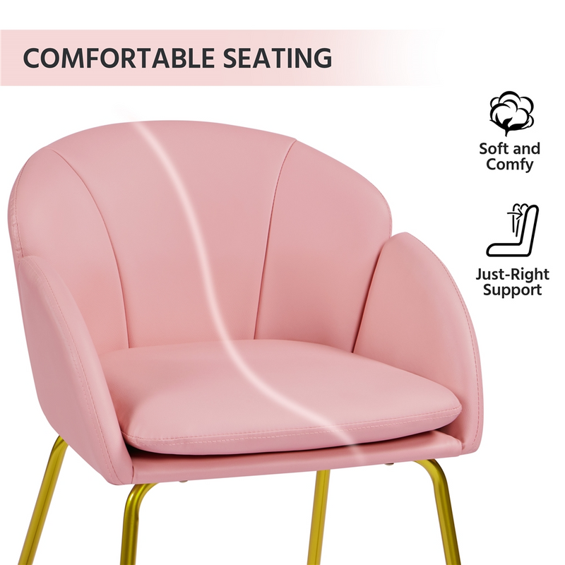 Yaheetech Flower Shape Faux Leather Armchair